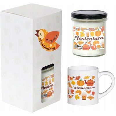 Cup&You Gotowy zestaw Dary dla #Jesieniary - w skład wchodzi piękny kolorowy kubek #Jesieniara oraz świeca sojowa #Jesieniara, świetny upominek na chłodne w.. Cup&You Gotowy zestaw Dary dla #Jesieniary - w skład wchodzi piękny kolorowy kubek #Jesieniara oraz świeca sojowa #Jesieniara, świetny upominek na chłodne w..