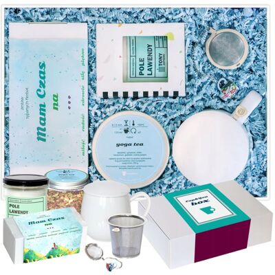 Cup&You Gotowy Zestaw Kosz Prezentowy „Box Mam Czas“ Herbaty Smakowe Kubek Zaparzacz Herbata Ziołowa Świeca Sojowa Prezent Upominek Na Każdą Okazję Dla Mamy.. Cup&You Gotowy Zestaw Kosz Prezentowy „Box Mam Czas“ Herbaty Smakowe Kubek Zaparzacz Herbata Ziołowa Świeca Sojowa Prezent Upominek Na Każdą Okazję Dla Mamy..
