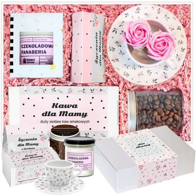 Cup&You Gotowy Zestaw Kosz Prezentowy „kochana Mama“ Box Herbaty Kawy Smakowe Świeca Sojowa Filiżanka Ze Spodkiem Kawa Śmietankowa Prezent Upominek Na Dzień.. Cup&You Gotowy Zestaw Kosz Prezentowy „kochana Mama“ Box Herbaty Kawy Smakowe Świeca Sojowa Filiżanka Ze Spodkiem Kawa Śmietankowa Prezent Upominek Na Dzień..