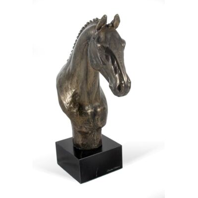 Hanowerski - duża statuetka z koniem, popiersie na kamiennej podstawie, prestiżowa nagroda w konkursie marki Art-Dog Hanowerski - duża statuetka z koniem, popiersie na kamiennej podstawie, prestiżowa nagroda w konkursie marki Art-Dog