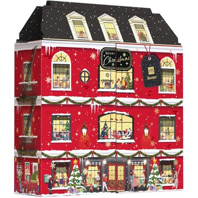 Hiskin Home HISKIN MERRY CHRISTMAS HOME KALENDARZ ADWENTOWY ZE ŚWIĄTECZNYMI ŚWIECAMI Z MOTYWEM KAMIENICY, 24 OKIENKA Hiskin Home HISKIN MERRY CHRISTMAS HOME KALENDARZ ADWENTOWY ZE ŚWIĄTECZNYMI ŚWIECAMI Z MOTYWEM KAMIENICY, 24 OKIENKA