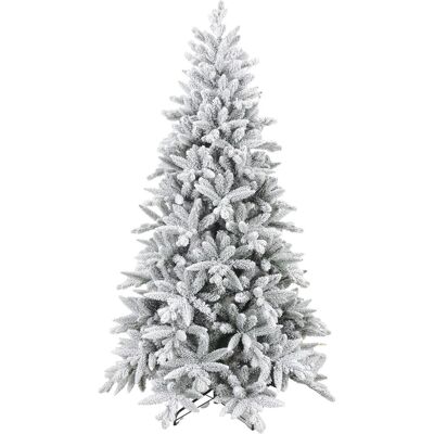 HOMCOM 6ft Snow Flocked Artificial Christmas Tree with 994 Tips, Foldable Metal Stand, Easy Assembly, Hinged Xmas Tree for Home Office Holiday, Green HOMCOM 6ft Snow Flocked Artificial Christmas Tree with 994 Tips, Foldable Metal Stand, Easy Assembly, Hinged Xmas Tree for Home Office Holiday, Green