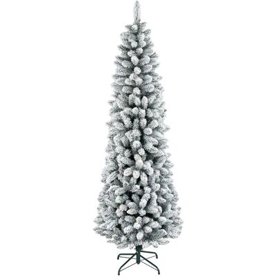 HOMCOM Sztuczna choinka 210 cm Sztuczna jodła ze sztucznym śniegiem, 687 końcówek Choinka świąteczna Dekoracja świąteczna w zestawie metalowy stojak.. HOMCOM Sztuczna choinka 210 cm Sztuczna jodła ze sztucznym śniegiem, 687 końcówek Choinka świąteczna Dekoracja świąteczna w zestawie metalowy stojak..