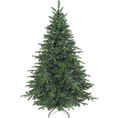 HOMCOM Sztuczna choinka bożonarodzeniowa 180 cm, choinka z gęstymi gałęziami, ognioodporna, z metalowym stojakiem, zielona HOMCOM Sztuczna choinka bożonarodzeniowa 180 cm, choinka z gęstymi gałęziami, ognioodporna, z metalowym stojakiem, zielona