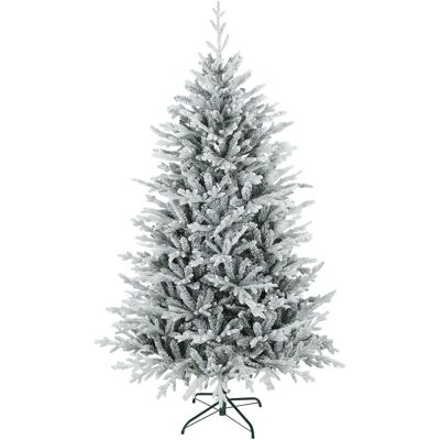 HOMCOM Sztuczna choinka bożonarodzeniowa 180 cm Sztuczna jodła ze śniegiem, 1976 Ozdoba świąteczna na choinkę z metalowym stojakiem, składana, do uż.. HOMCOM Sztuczna choinka bożonarodzeniowa 180 cm Sztuczna jodła ze śniegiem, 1976 Ozdoba świąteczna na choinkę z metalowym stojakiem, składana, do uż..