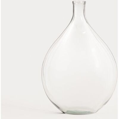 HOMLA Wazon LUKI duży okrągły ze szkła z recyklingu 5,5x50 cm HOMLA Wazon LUKI duży okrągły ze szkła z recyklingu 5,5x50 cm