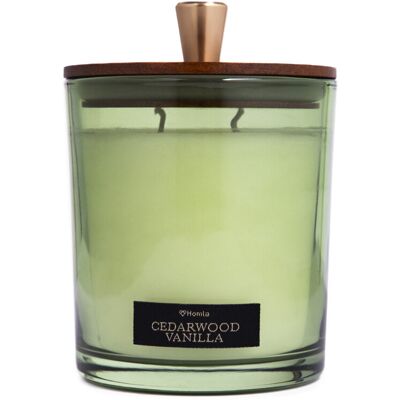 Homla Woody Blend Świeca Zapachowa Cedarwood Vanilla 380 G Homla Woody Blend Świeca Zapachowa Cedarwood Vanilla 380 G