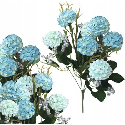 Inny producent HORTENSJA NIEBIESKA CHRYZANTEMA SZTUCZNE KWIATY STROIK BUKIET WAZON 36cm Inny producent HORTENSJA NIEBIESKA CHRYZANTEMA SZTUCZNE KWIATY STROIK BUKIET WAZON 36cm
