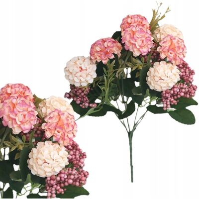 Inny producent HORTENSJA RÓŻOWA BIAŁA CHRYZANTEMA SZTUCZNE KWIATY STROIK BUKIET WAZON 36cm Inny producent HORTENSJA RÓŻOWA BIAŁA CHRYZANTEMA SZTUCZNE KWIATY STROIK BUKIET WAZON 36cm