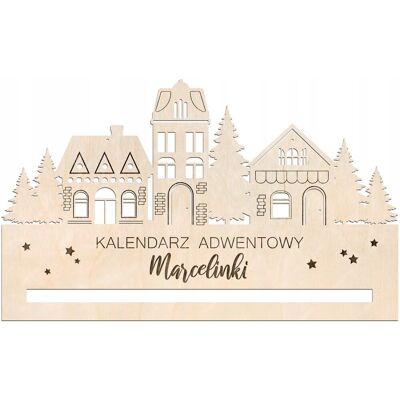 SMX Design Kalendarz adwentowy domek drewniana BAZA z IMIENIEM dziecka na ścianę SMX Design Kalendarz adwentowy domek drewniana BAZA z IMIENIEM dziecka na ścianę