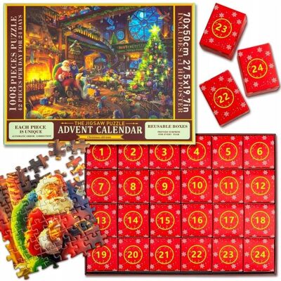 Allbag KALENDARZ ADWENTOWY PUZZLE 24 Różne Obrazki Świąteczne MERRY CHRISTMAS EKO Allbag KALENDARZ ADWENTOWY PUZZLE 24 Różne Obrazki Świąteczne MERRY CHRISTMAS EKO