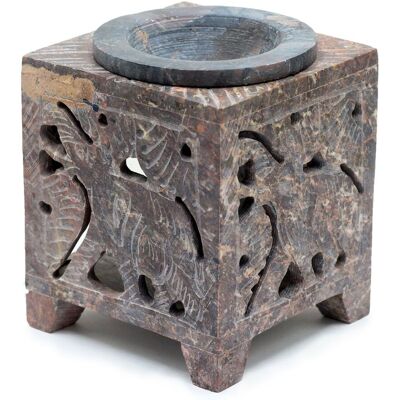 ANCIENT WISDOM Kominek Zapachowy Kwadrat Ze Steatytu Do Olejków I Wosków, Kamień Mydlany ANCIENT WISDOM Kominek Zapachowy Kwadrat Ze Steatytu Do Olejków I Wosków, Kamień Mydlany