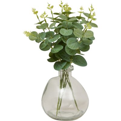 JJA SAS Kompozycja z eukaliptusa URICE, wys. 35 cm, szklany wazon JJA SAS Kompozycja z eukaliptusa URICE, wys. 35 cm, szklany wazon