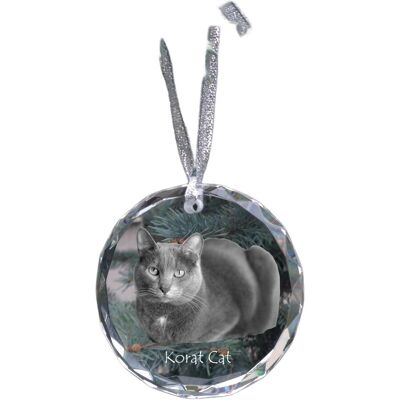 Korat - kryształowa bombka ze zdjęciem, zdjęcia kota w krysztale, personalizowana zawieszka na choinkę marki Art-Dog Korat - kryształowa bombka ze zdjęciem, zdjęcia kota w krysztale, personalizowana zawieszka na choinkę marki Art-Dog