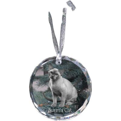 Kot burmański - kryształowa bombka ze zdjęciem, zdjęcia kota w krysztale, personalizowana zawieszka na choinkę marki Art-Dog Kot burmański - kryształowa bombka ze zdjęciem, zdjęcia kota w krysztale, personalizowana zawieszka na choinkę marki Art-Dog
