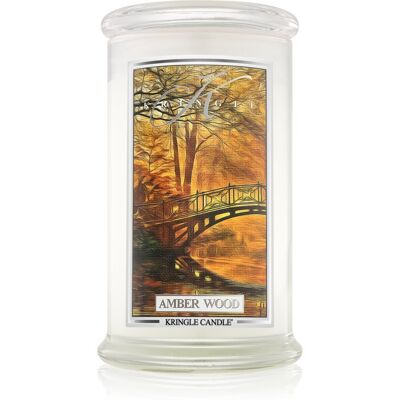 Świeca zapachowa Kringle Candle Amber Wood - Aromaty do domu Świeca zapachowa Kringle Candle Amber Wood - Aromaty do domu