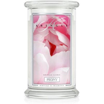 Kringle Candle, Peony, świeca zapachowa, duży słoik, 2 knoty Kringle Candle, Peony, świeca zapachowa, duży słoik, 2 knoty