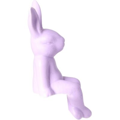 Ewax Królik siedzący, ceramiczny, matowy, fioletowy 33x14x14 cm Ewax Królik siedzący, ceramiczny, matowy, fioletowy 33x14x14 cm