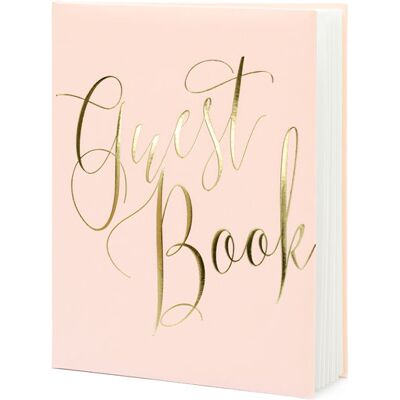 Party Deco Księga Gości Guest Book, 20x24,5 Cm, Pudrowy Róż Party Deco Księga Gości Guest Book, 20x24,5 Cm, Pudrowy Róż