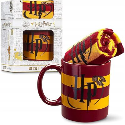 Harry Potter - Zestaw upominkowy kubek i skarpetki Gryffindor - Skarpetki bawełniano-polyestrowe Jedna rozmiar Harry Potter - Zestaw upominkowy kubek i skarpetki Gryffindor - Skarpetki bawełniano-polyestrowe Jedna rozmiar