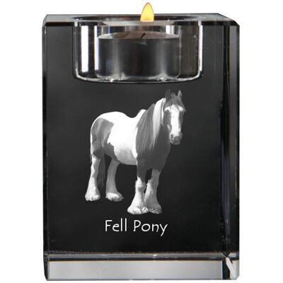 Kucyk Fell - świecznik ze zdjęciem kota, kryształowa podstawka na tealight, personalizowany prezent marki Art-Dog Kucyk Fell - świecznik ze zdjęciem kota, kryształowa podstawka na tealight, personalizowany prezent marki Art-Dog