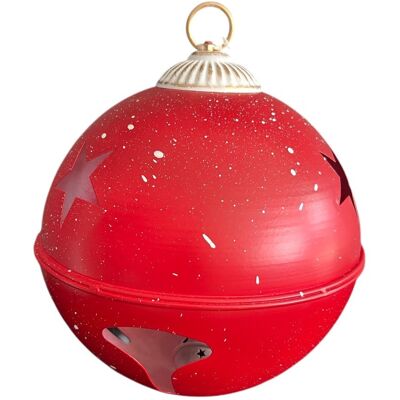 Inny producent Kula Bombka Czerwona Duża Wisząca Dekoracja Świąteczna Ozdoba z Metalu Inny producent Kula Bombka Czerwona Duża Wisząca Dekoracja Świąteczna Ozdoba z Metalu