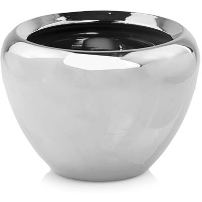 POLNIX Kulista Srebrna Osłonka Ceramiczna 20x14 cm POLNIX Kulista Srebrna Osłonka Ceramiczna 20x14 cm