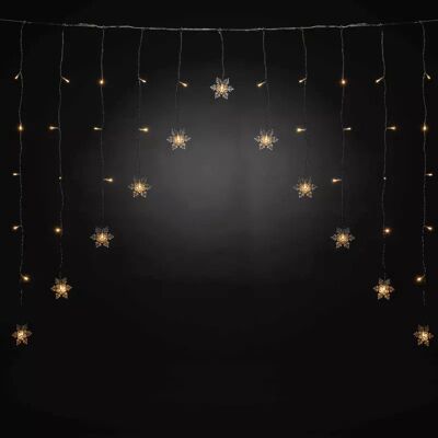 Aigostar Kurtyna świetlna 11 zimnych śnieżynek 1.5x1.2m 8 trybów z zasilaczem Aigostar Kurtyna świetlna 11 zimnych śnieżynek 1.5x1.2m 8 trybów z zasilaczem