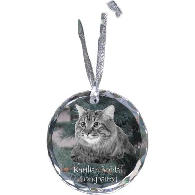 Kurylski bobtail długowłosy - kryształowa bombka ze zdjęciem, zdjęcia kota w krysztale, personalizowana zawieszka na choinkę marki Art-Dog Kurylski bobtail długowłosy - kryształowa bombka ze zdjęciem, zdjęcia kota w krysztale, personalizowana zawieszka na choinkę marki Art-Dog
