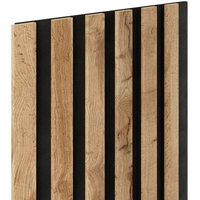 Lamele ścienne na czarnym filcu 6L Marbet Design WOODLINE SLIM 270x30 cm Dąb Wotan 4 szt. Lamele ścienne na czarnym filcu 6L Marbet Design WOODLINE SLIM 270x30 cm Dąb Wotan 4 szt.