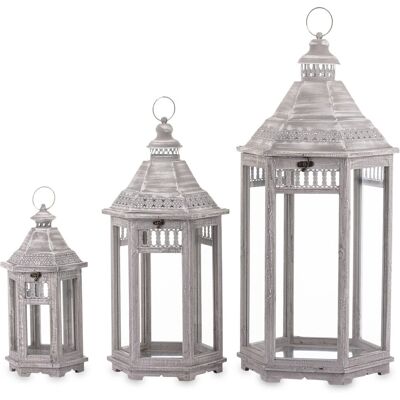 ART Lampion Drewniany Kpl. 3 Szt. ART Lampion Drewniany Kpl. 3 Szt.
