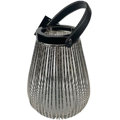 Dekorpap LAMPION ŚWIECZNIK METALOWY CHROM 27 CM Dekorpap LAMPION ŚWIECZNIK METALOWY CHROM 27 CM