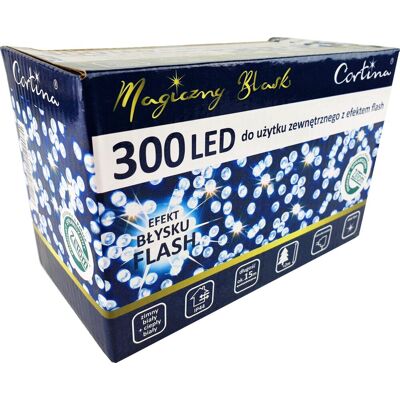 CORTINA Lampki choinkowe 300 led zewnętrzne efekt flash - CW CORTINA Lampki choinkowe 300 led zewnętrzne efekt flash - CW