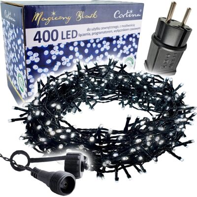 CORTINA Lampki Choinkowe 400 Led Atest + Gniazdo Timer Ce CORTINA Lampki Choinkowe 400 Led Atest + Gniazdo Timer Ce