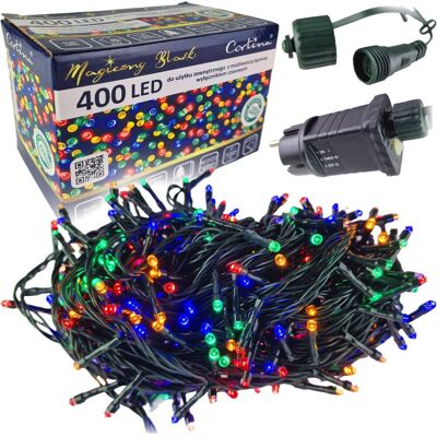 CORTINA Lampki Choinkowe 400 Led Timer Zewnętrzne Wewnętrzne Światełka Świąteczne CORTINA Lampki Choinkowe 400 Led Timer Zewnętrzne Wewnętrzne Światełka Świąteczne