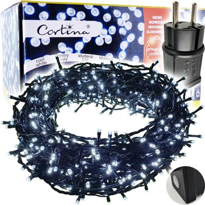 CORTINA LAMPKI CHOINKOWE 600 LED atest TIMER Białe IP44 CORTINA LAMPKI CHOINKOWE 600 LED atest TIMER Białe IP44