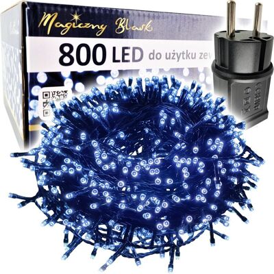 CORTINA Lampki choinkowe 800 LED programator zewnętrzne zimny biały CORTINA Lampki choinkowe 800 LED programator zewnętrzne zimny biały