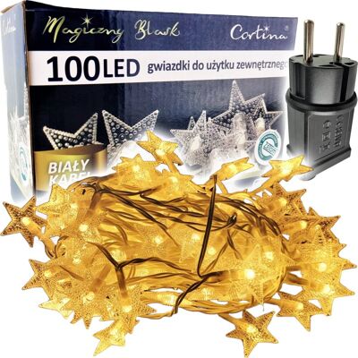 CORTINA Lampki Choinkowe Gwiazdki 100 Led Zewnętrzne CORTINA Lampki Choinkowe Gwiazdki 100 Led Zewnętrzne