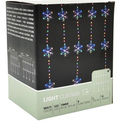 Koopman LAMPKI CHOINKOWE KURTYNA ŚWIETLNA 120x120 CM 232LED MULTIKOLOR PŁATKI ŚNIEGU Koopman LAMPKI CHOINKOWE KURTYNA ŚWIETLNA 120x120 CM 232LED MULTIKOLOR PŁATKI ŚNIEGU