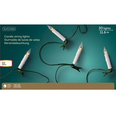 ABC Lampki ledowe świeczki 30 szt z płomieniem dekoracja świąteczna 11,6m ABC Lampki ledowe świeczki 30 szt z płomieniem dekoracja świąteczna 11,6m
