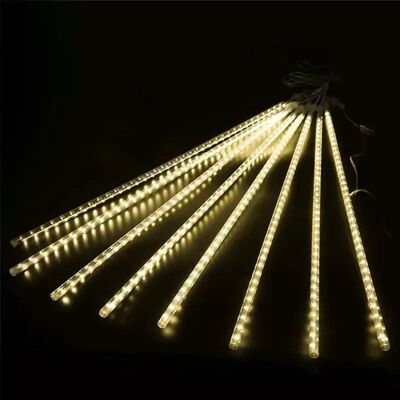 Aigostar Lampki sople 8x50cm świąteczne meteory led padający śnieg ciepłe ip44 Aigostar Lampki sople 8x50cm świąteczne meteory led padający śnieg ciepłe ip44