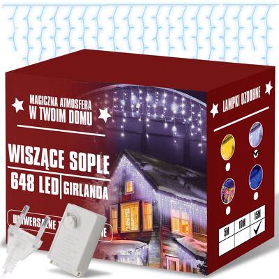 RALTEK Lampki Wiszące Sople Girlanda Świetlna Kurtyna Led Bożonarodzeniowe 15 M RALTEK Lampki Wiszące Sople Girlanda Świetlna Kurtyna Led Bożonarodzeniowe 15 M
