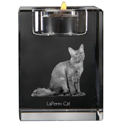 Laperm - świecznik ze zdjęciem konia, kryształowa podstawka na tealight, personalizowany prezent marki Art-Dog Laperm - świecznik ze zdjęciem konia, kryształowa podstawka na tealight, personalizowany prezent marki Art-Dog