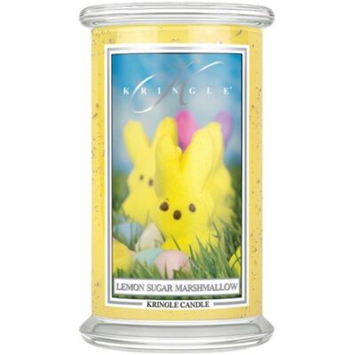Lemon Sugar Marshmallow - Kringle Candle - duża świeca zapachowa 2 knoty - Easter Collection Lemon Sugar Marshmallow - Kringle Candle - duża świeca zapachowa 2 knoty - Easter Collection