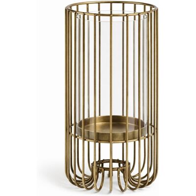 Inny producent LIGHT % LIVING ŚWIECZNIK DEKORACYJNY ZŁOTY METALOWY 11 x 20 cm 1I3A Inny producent LIGHT % LIVING ŚWIECZNIK DEKORACYJNY ZŁOTY METALOWY 11 x 20 cm 1I3A