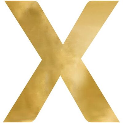 Pricenet Złota litera lustro ''X'' - Litera lustro Pricenet Złota litera lustro ''X'' - Litera lustro