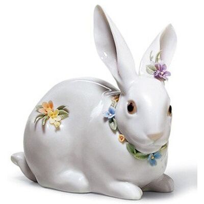 Lladro, Figurka Zając z kwiatami Lladro, Figurka Zając z kwiatami
