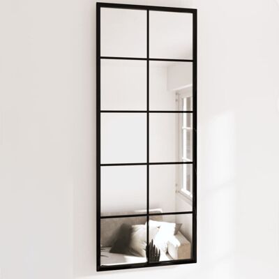 VMP Lustra ścienne, 2 szt., czarna rama, 100 x 40 cm, metal VMP Lustra ścienne, 2 szt., czarna rama, 100 x 40 cm, metal