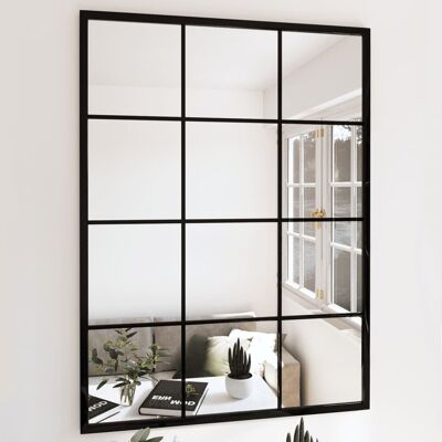 VMP Lustra ścienne, 2 szt., czarna rama, 80 x 60 cm, metal VMP Lustra ścienne, 2 szt., czarna rama, 80 x 60 cm, metal