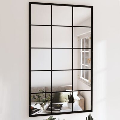 VMP Lustro ścienne, czarne, 100 x 60 cm, metal VMP Lustro ścienne, czarne, 100 x 60 cm, metal